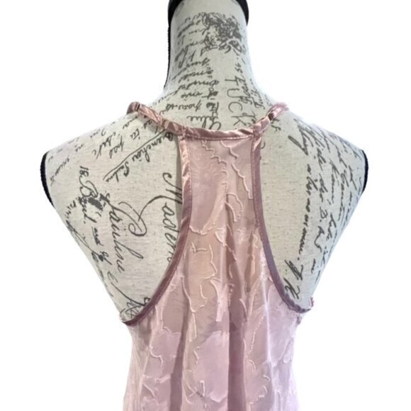 Flora by Flora Nikrooz Lingerie Chemise Slip Dress Robe Set Light Pink Floral - Picture 7 of 16